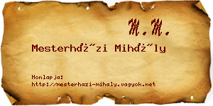 Mesterházi Mihály névjegykártya