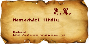 Mesterházi Mihály névjegykártya