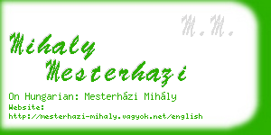 mihaly mesterhazi business card