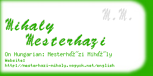 mihaly mesterhazi business card